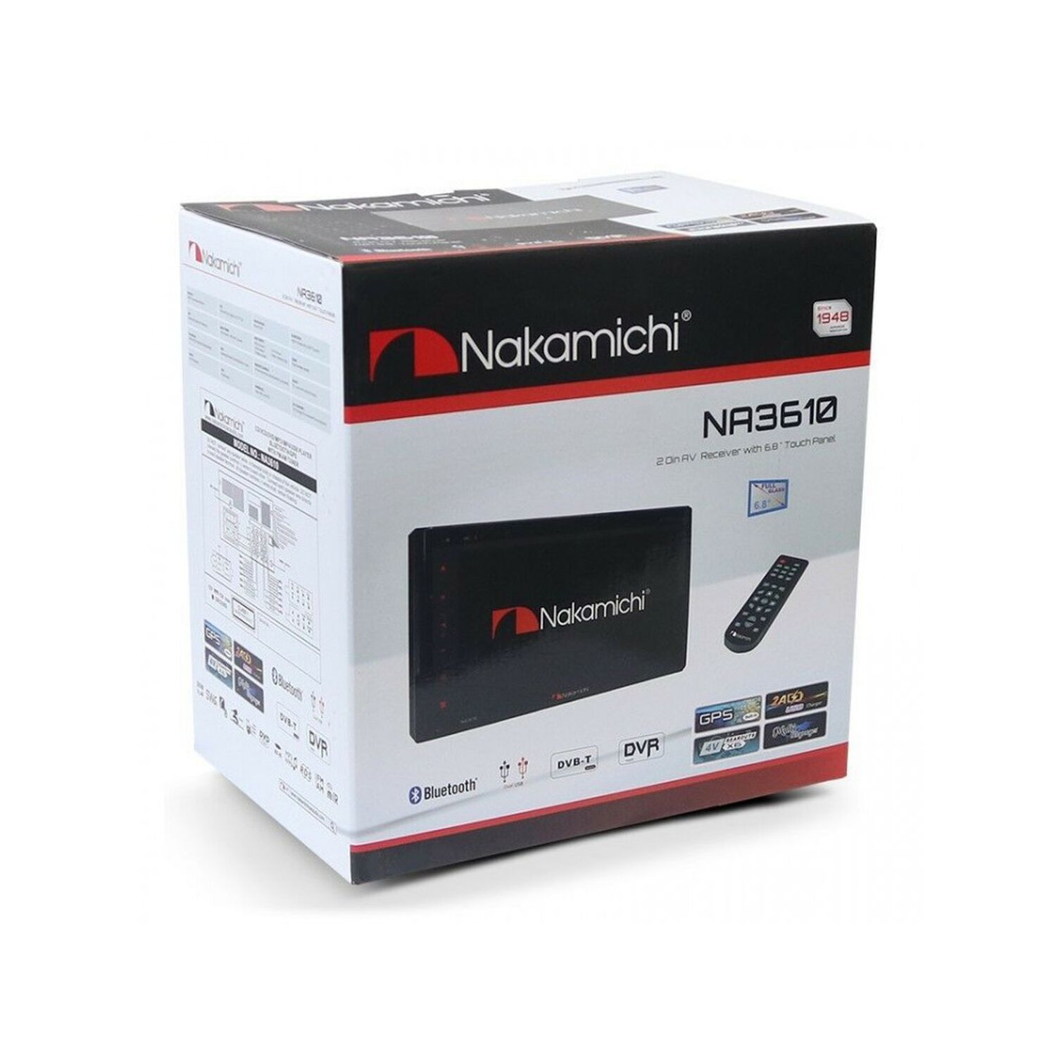 Radio Nakamichi Na3610 Doble Din Dvd Bluetooth Usb Gps image number 2.0