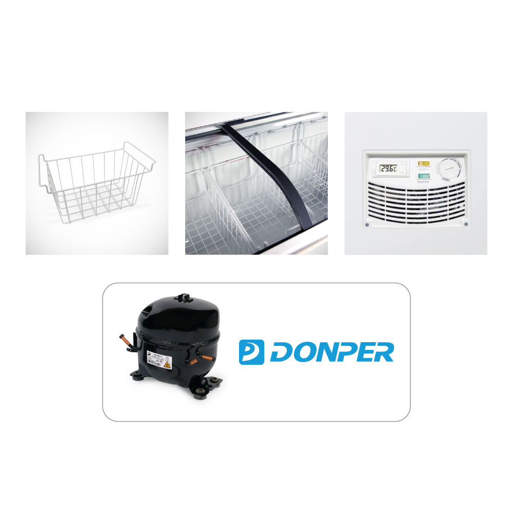 Congelador Dual Tipo Isla Vidrio Curvo De 470 L image number 2.0