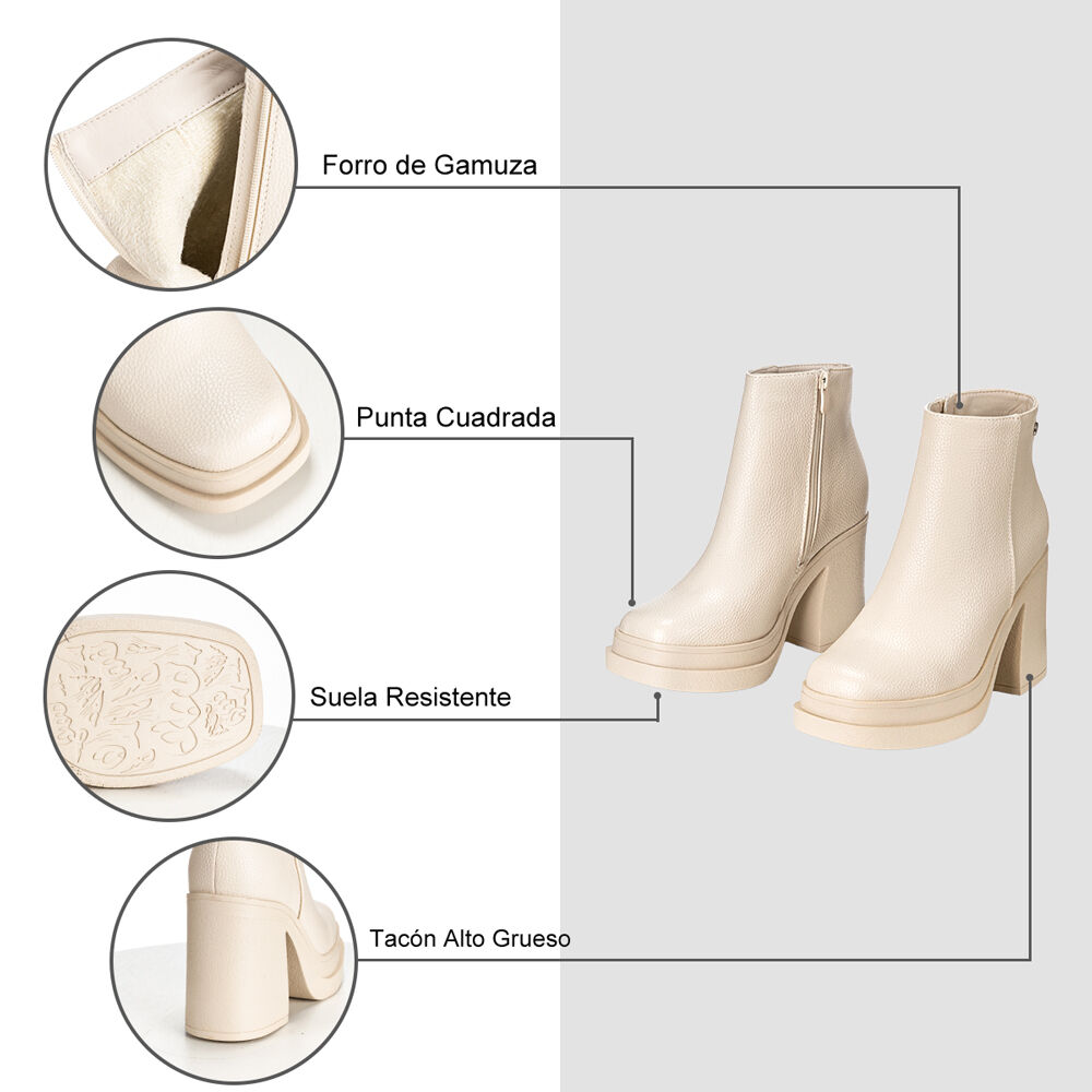 Botin Beige Casual Mujer Weide Czy572 image number 7.0