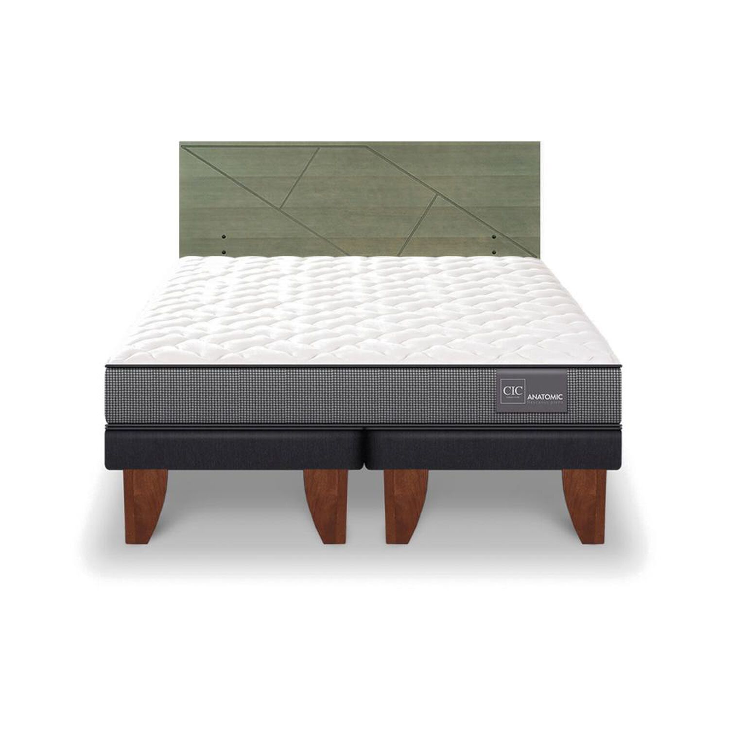 Cama Europea Cic Anatomic / 2 Plazas / Base Dividida + Respaldo image number 0.0