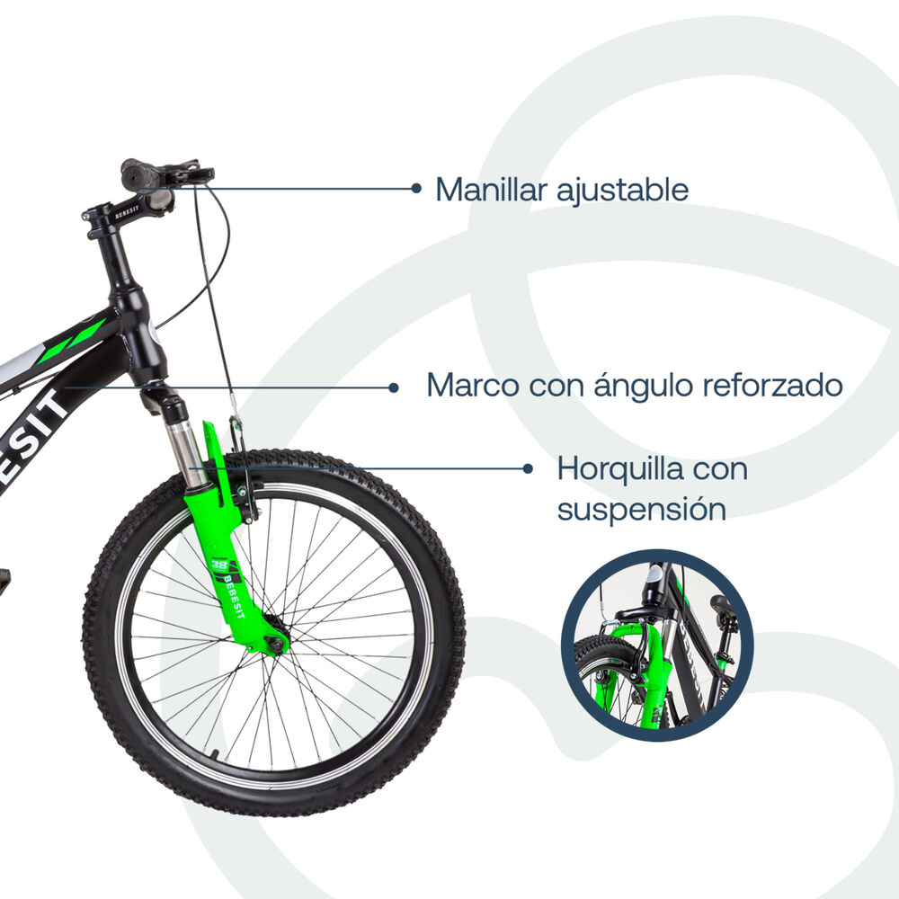 Bicicleta Infantil Kyson Aro 20 Verde Bebesit image number 3.0