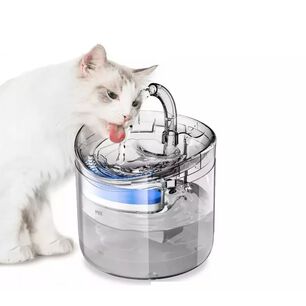 Fuente Agua Autom&aacute;tica Mascotas Transparente 2l Silenciosa