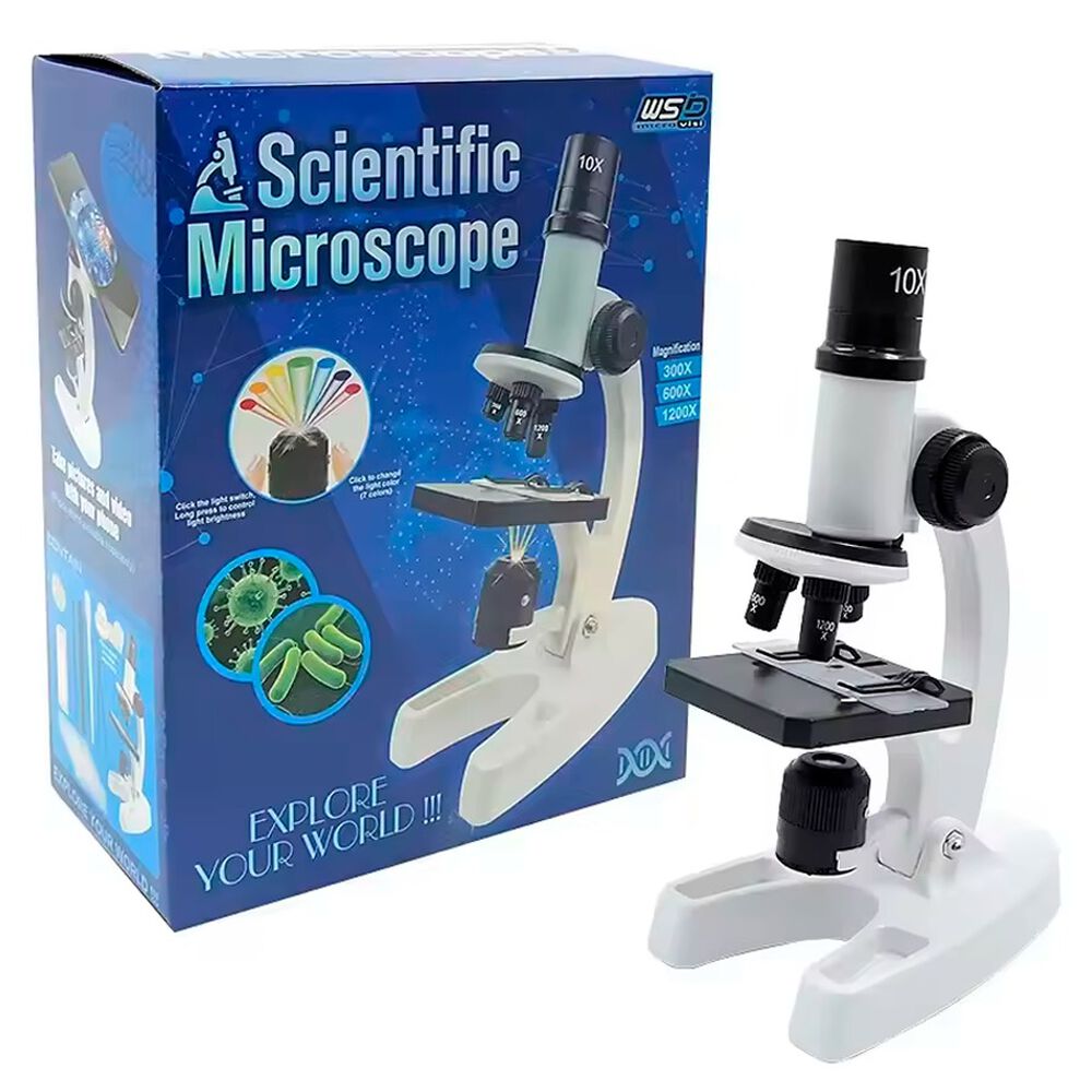Kit De Microscopio Led De 300x 600x 1200x Para Ni&ntilde;os image number 0.0