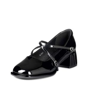 Zapato Mary Jane Negro Charol Elegante Mujer Weide Yl65