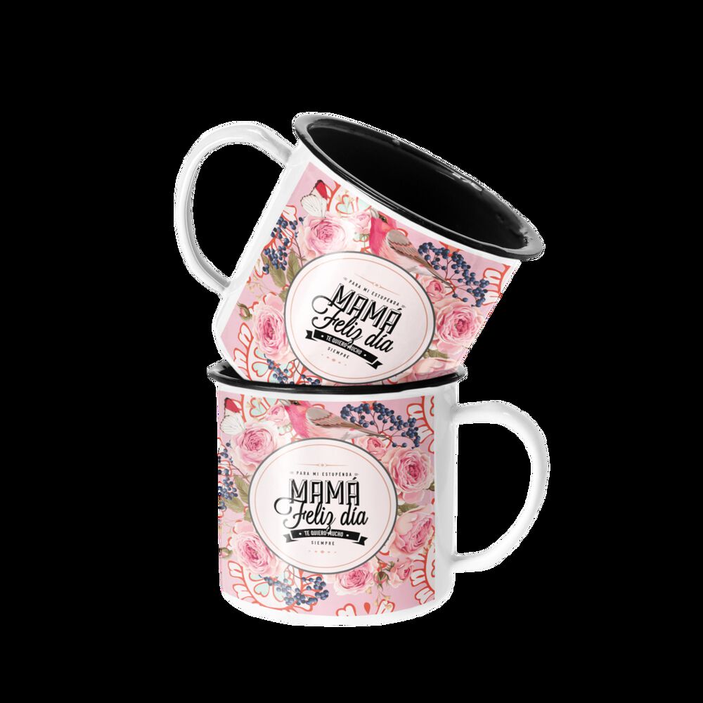Taza Enlozada Lechera Día De La Madre Floral Feliz Día Mamá image number 0.0
