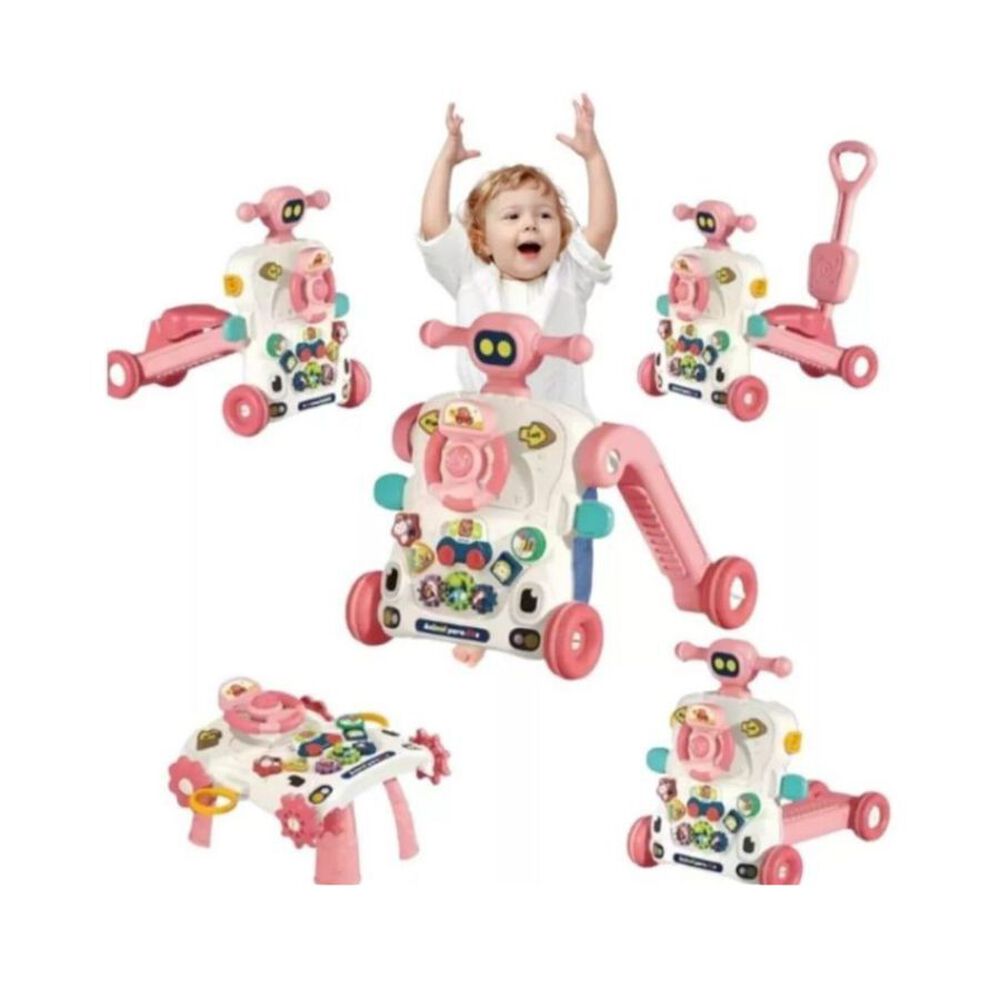 Andador Caminador Beb&eacute; Musical Multifuncional 3 En 1 Rosa image number 3.0