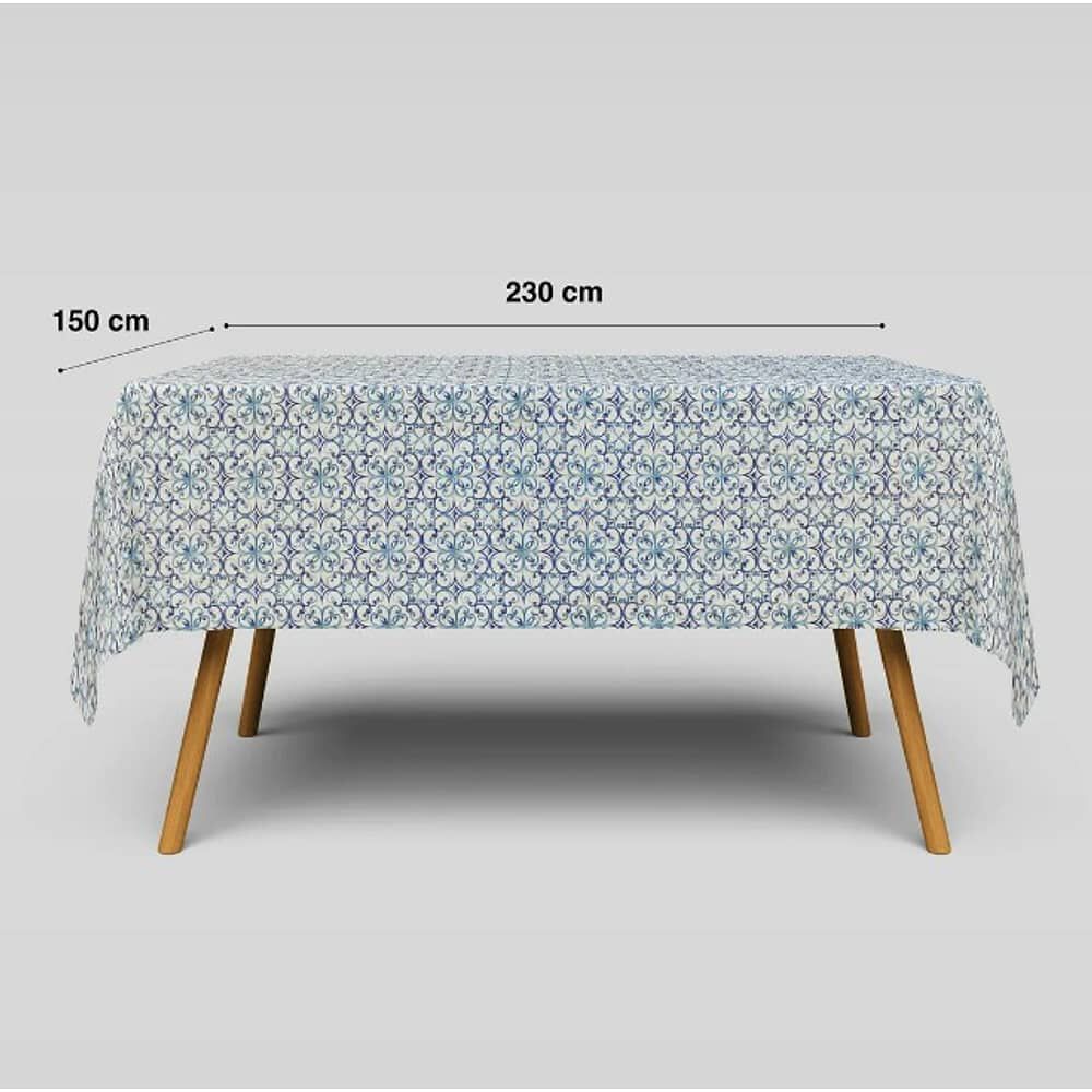 Mantel Mesa Rectangular Antimanchas Bistrech 230x150 Cm. Color Azul image number 3.0
