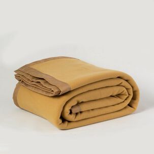 Frazada Polar Borde Satin Linea Hotel 2 Plazas Beige