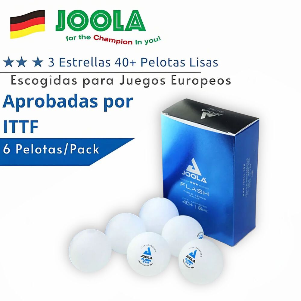 Pelotas Profesionales Ping Pong Joola 3 Estrellas Pack De 6 image number 5.0