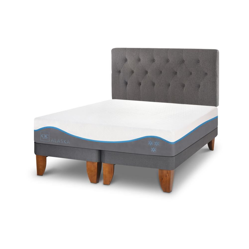 Cama Europea Cic Alaska / 2 Plazas / Base Normal + Respaldo image number 1.0