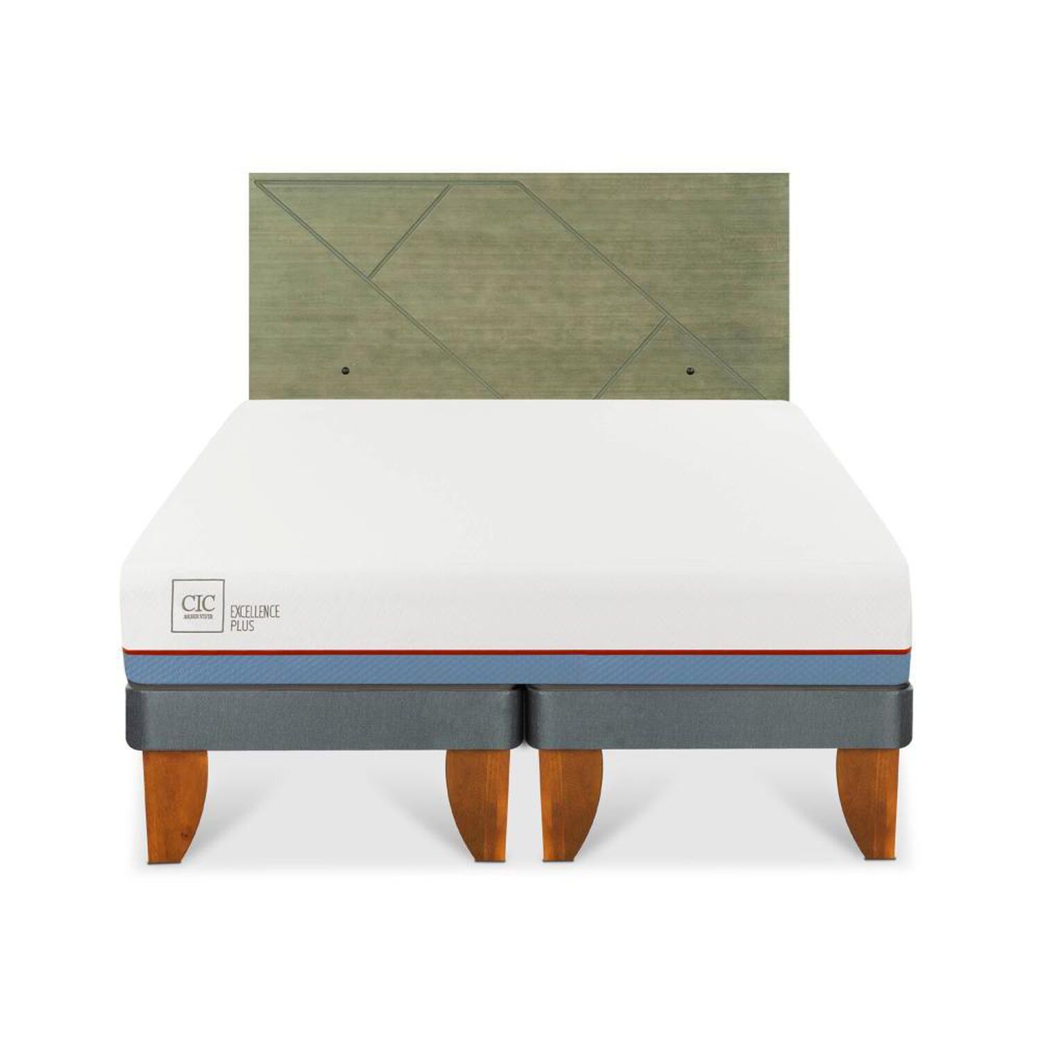 Cama Europea Cic Excellence Plus / 2 Plazas / Base Dividida + Respaldo image number 0.0