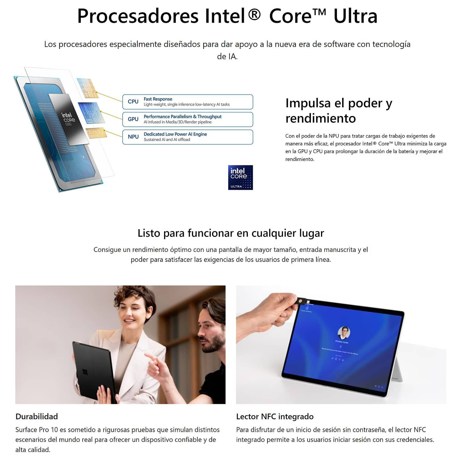 Surface Pro 10 - Tablet Windows 11, Core Ultra 5, 8gb Ram, 256gb Ssd image number 7.0