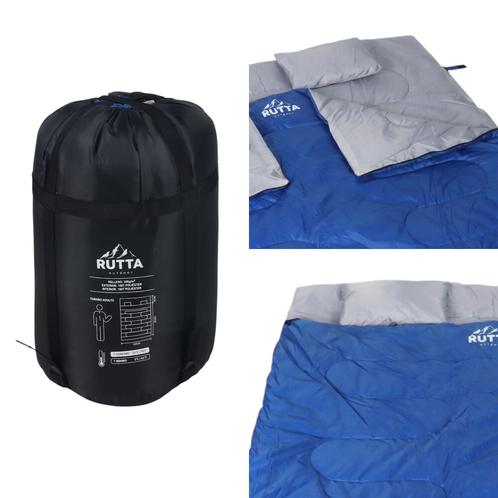 Saco De Domir 2 Personas 300 Grs Azul image number 4.0