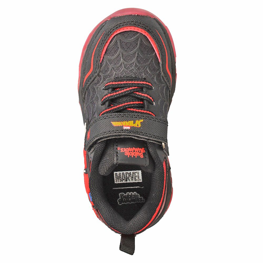 Zapatilla Ni&ntilde;o Bubblegummers Luces Spiderman Marvel Negro image number 5.0