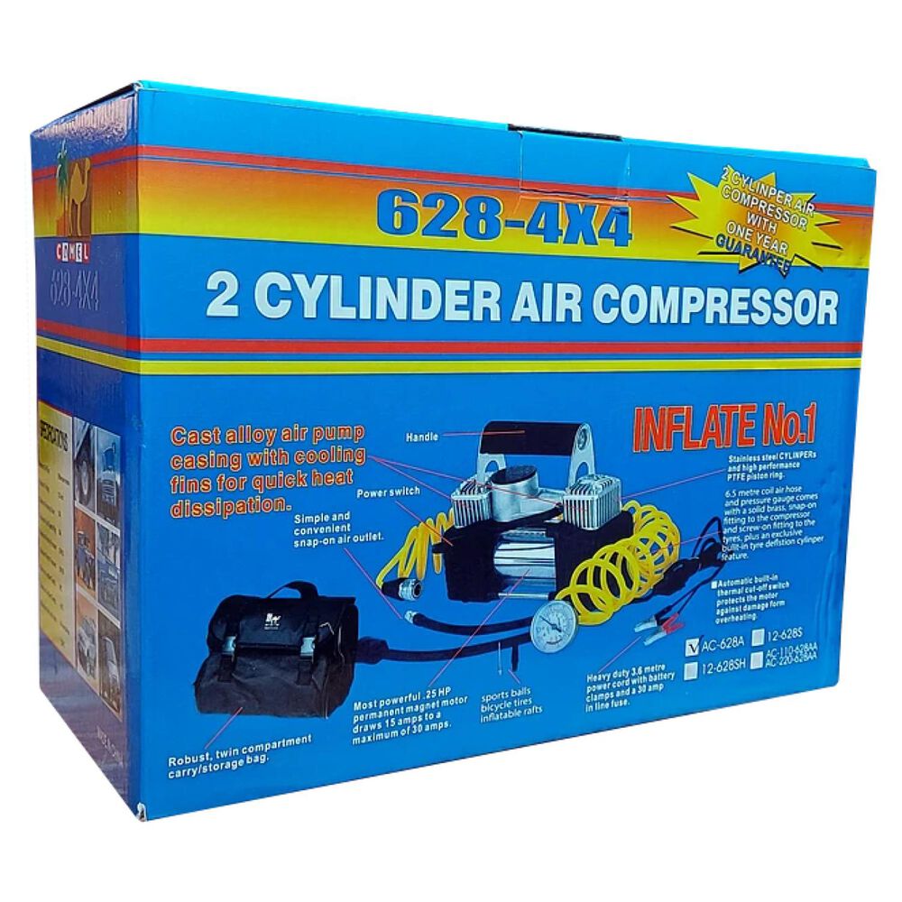 Compresor De Aire Portatil Doble Piston 12v 150psi Rapido image number 2.0