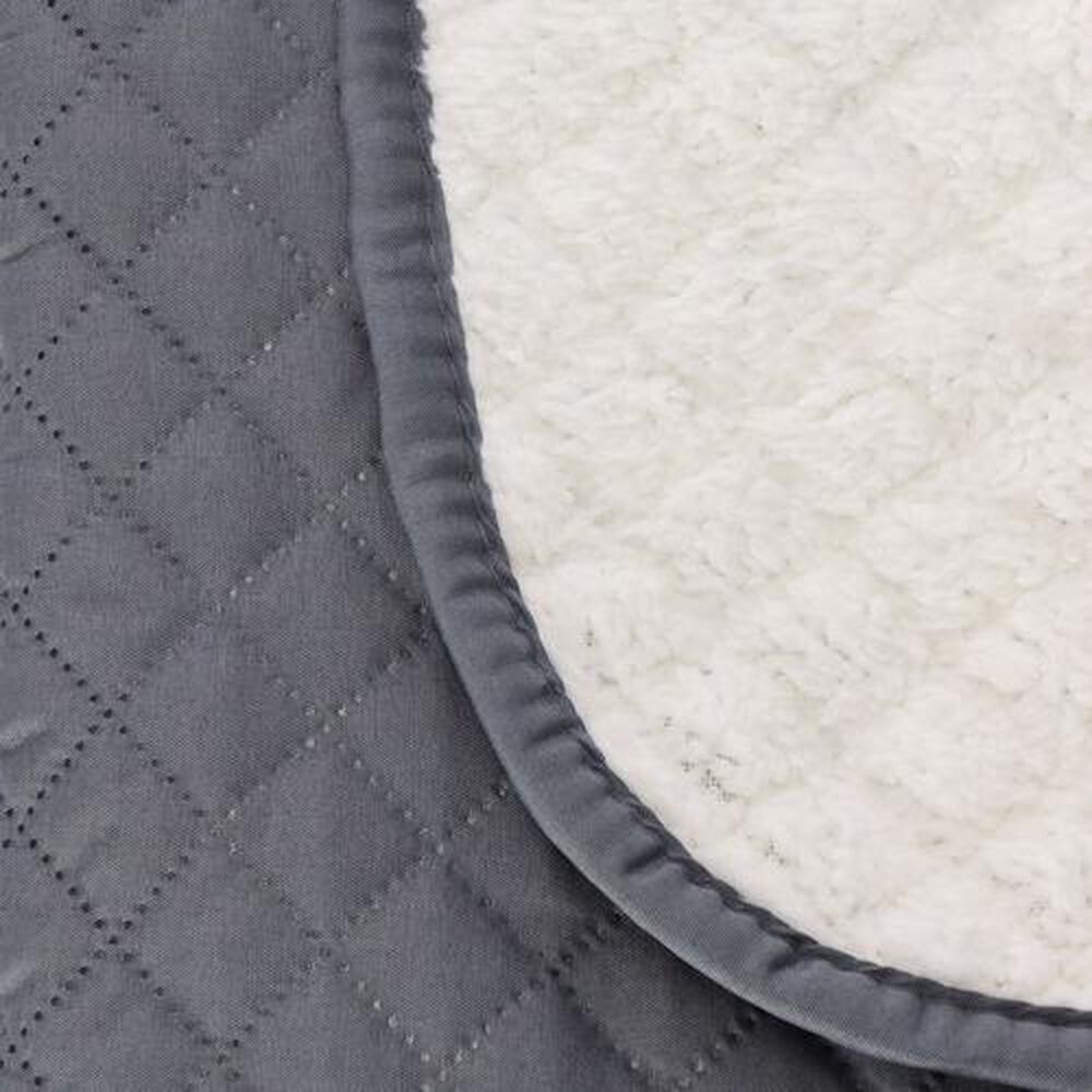 Quilt Andes Sherpa Liso Gris 2 Plazas image number 2.0