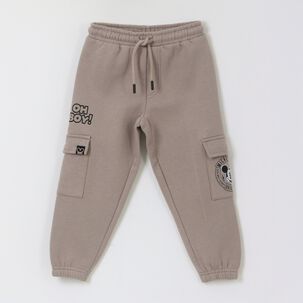 Pantal&oacute;n De Buzo Ni&ntilde;o Bolsillos Laterales Mickey Caf&eacute; Disney