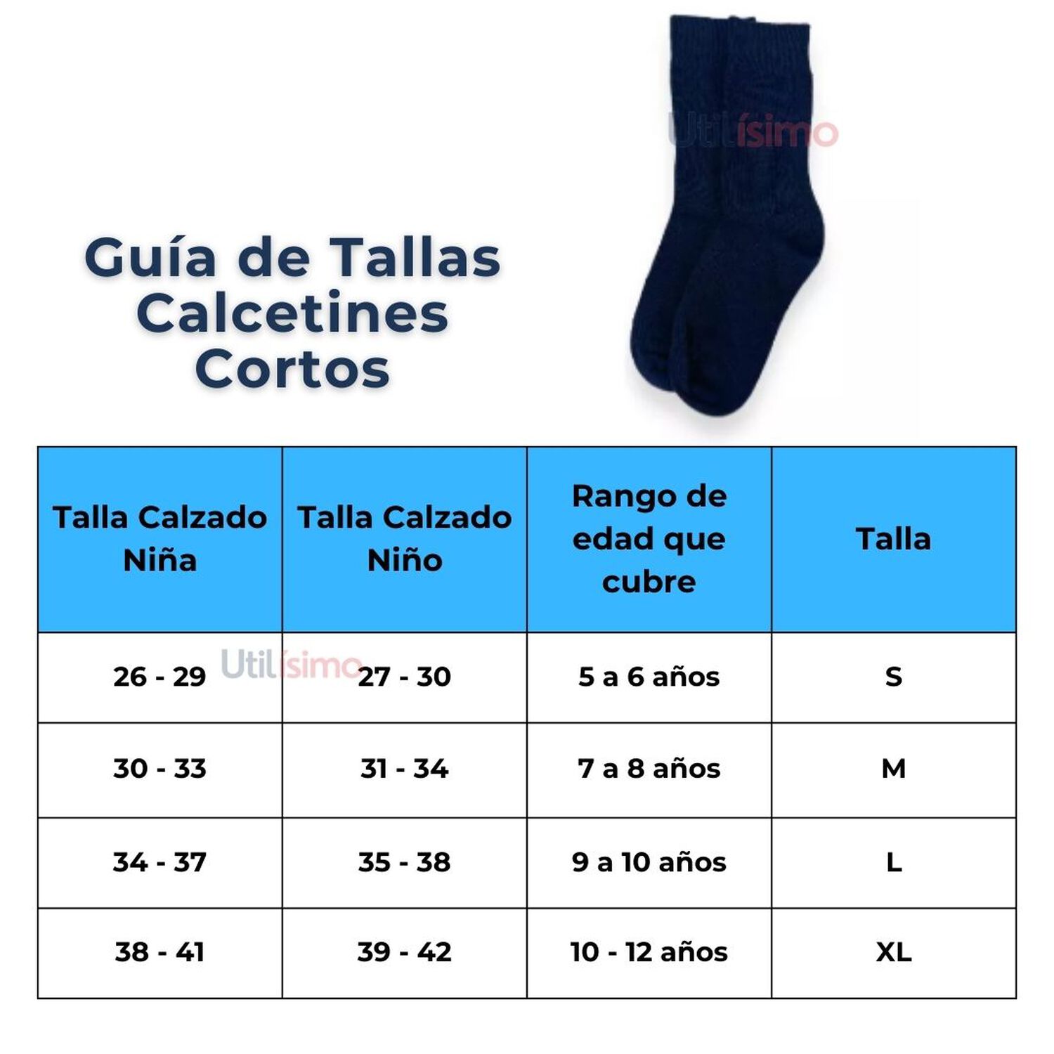 Calcetines Escolares Corto Azul Algod&oacute;n Unisex 3 Pares image number 2.0
