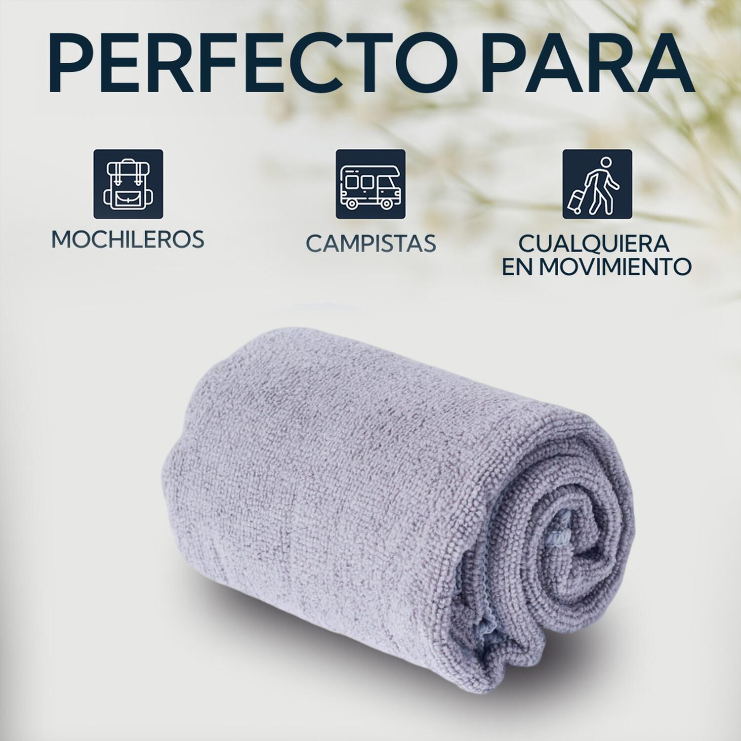 Pack 2 Toallas Microfibra Terry Gris image number 5.0