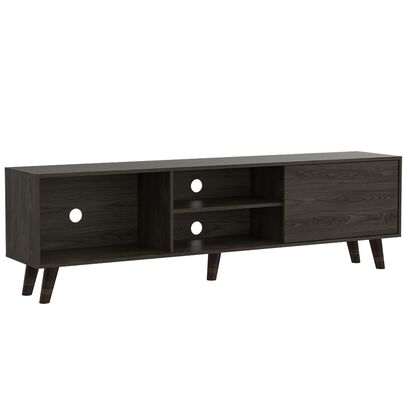 Rack Tv 70" 1 Puerta Fm-015o Caf&eacute; Oscuro