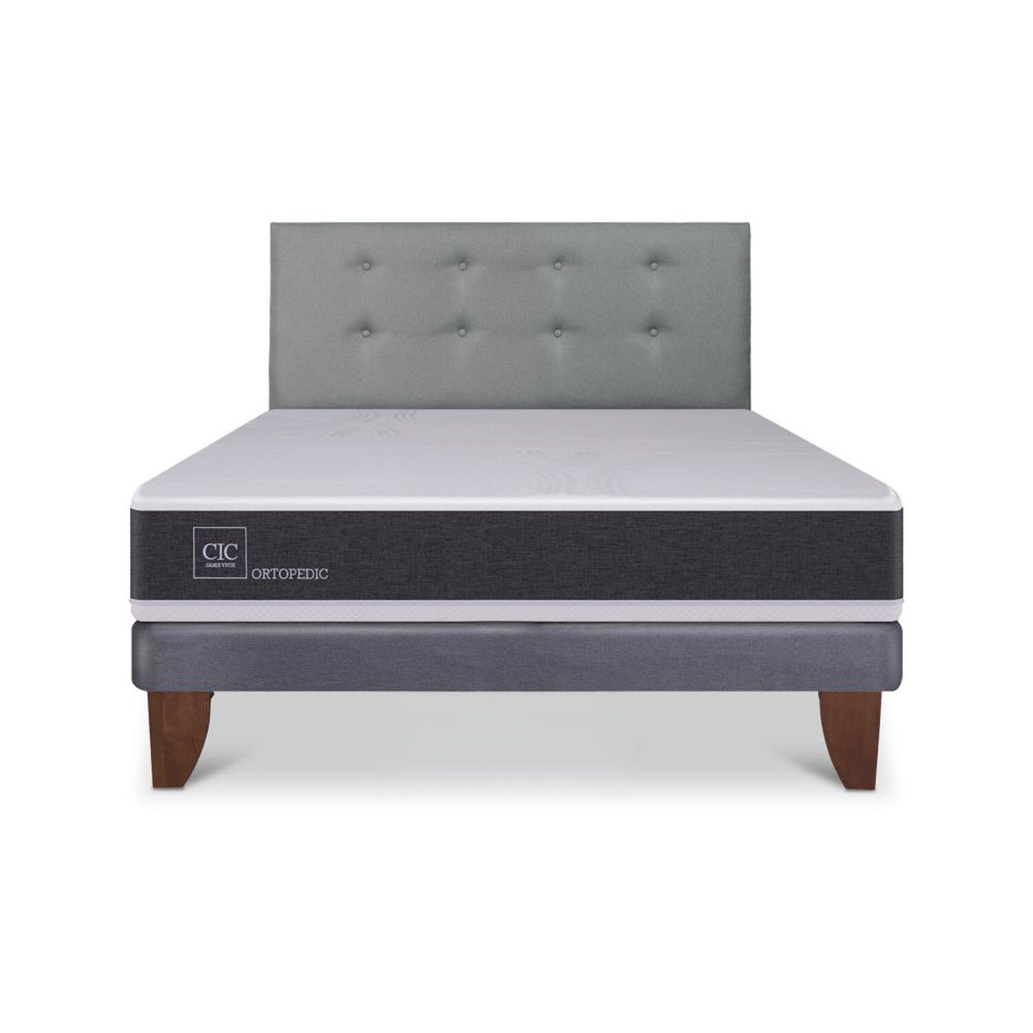Cama Europea Cic Ortopedic / 2 Plazas / Base Normal + Respaldo image number 0.0