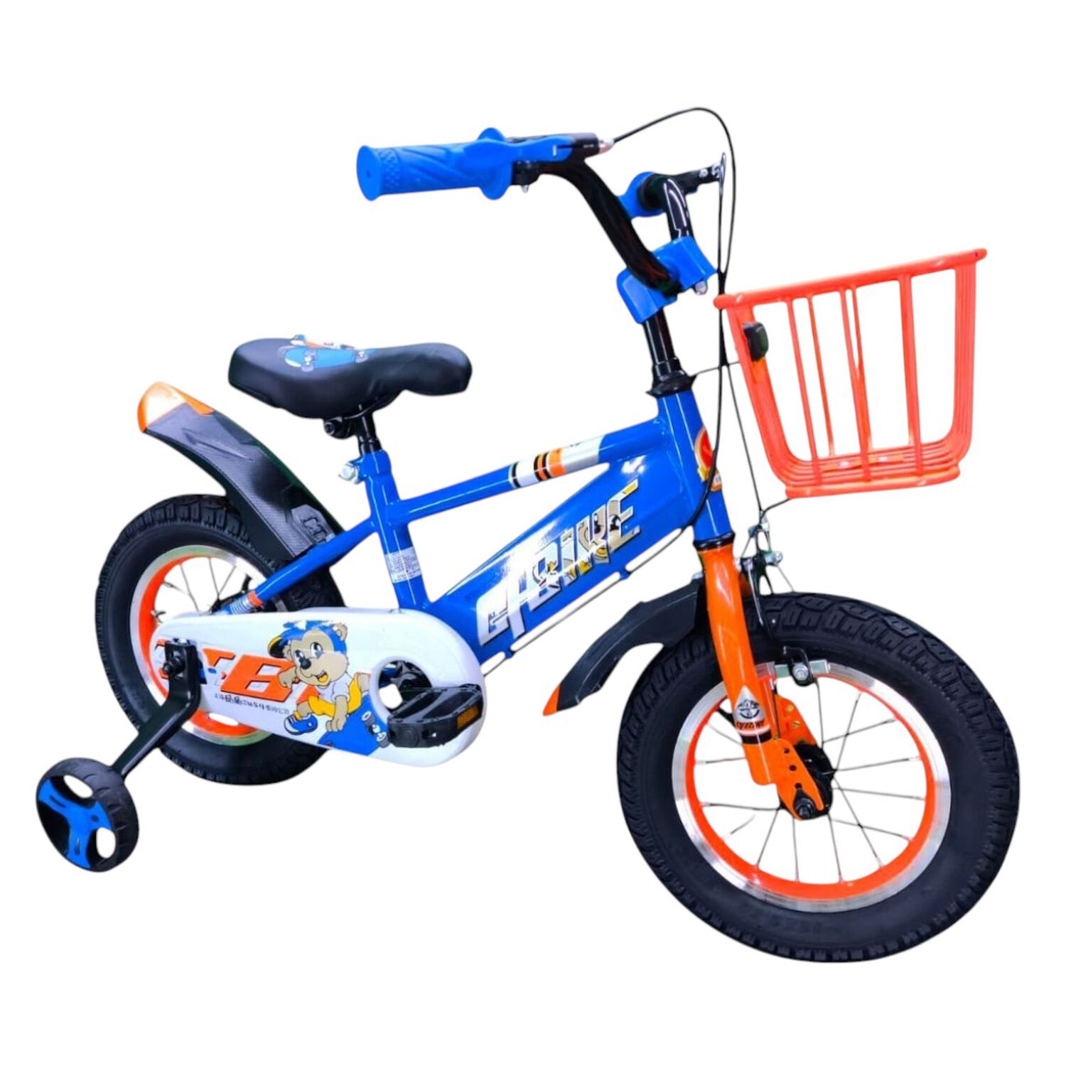 Bicicleta Aro 12 Infantil Cfbike Azul/naranjo image number 1.0