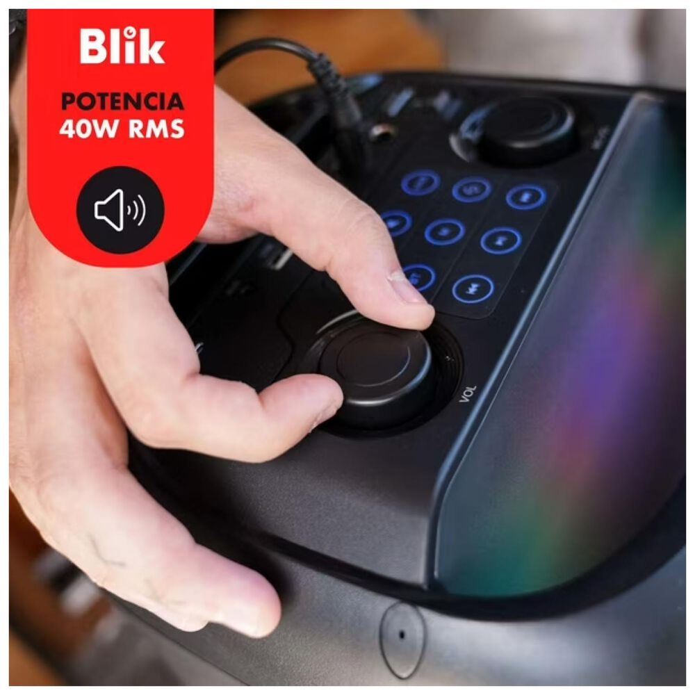 Parlante Bluetooth Portatil 40w Rgb Lightmax6 image number 3.0