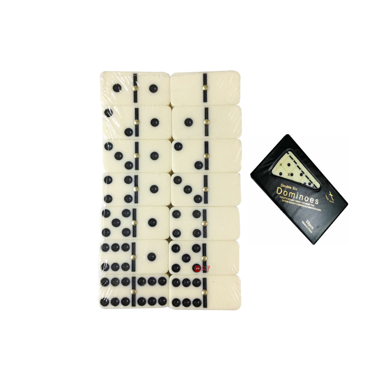 Domino Juego Cl&aacute;sico De 28 Piezas Blancas - Ps image number 2.0