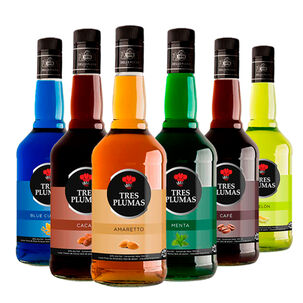 Caja X 6 Mix Licores Tres Plumas