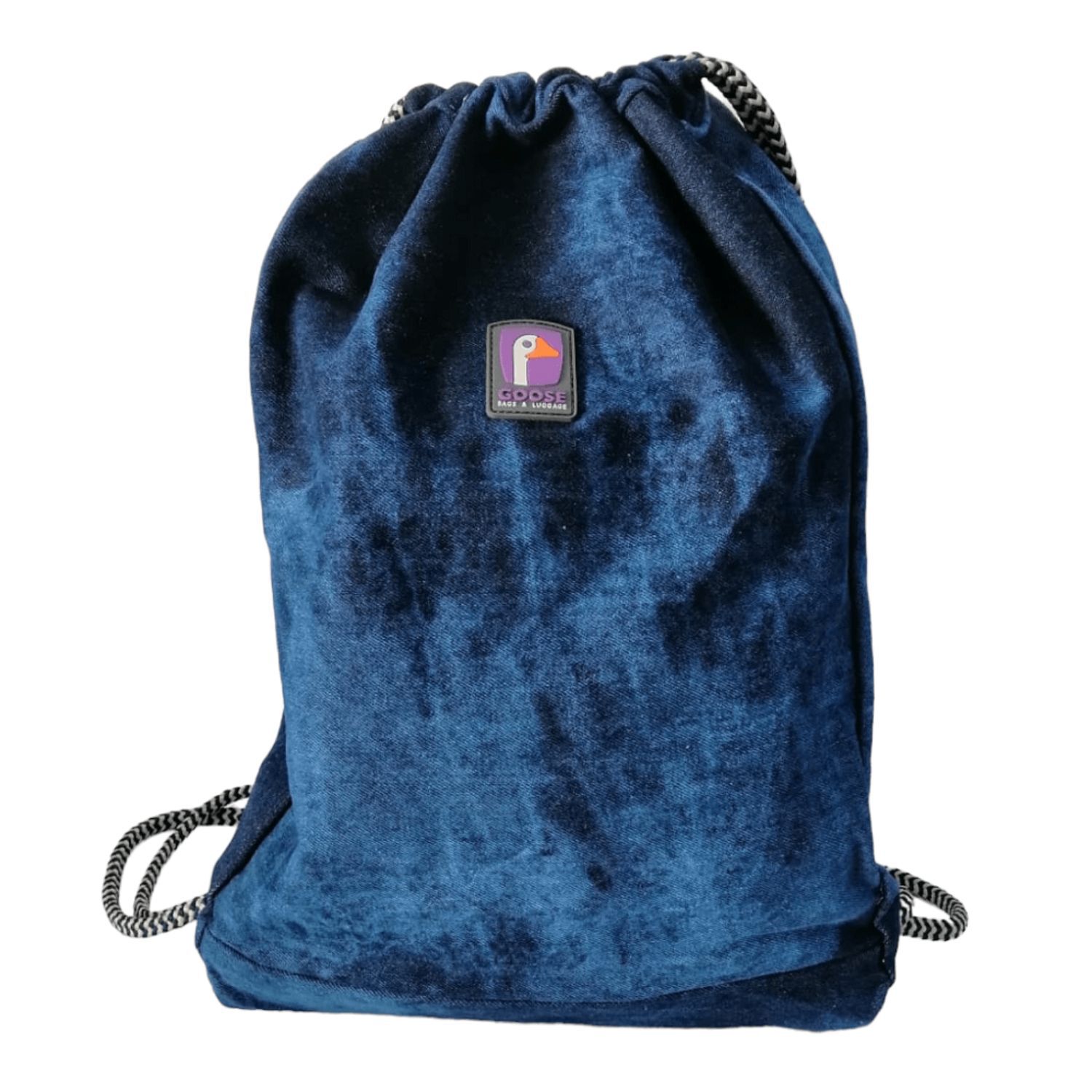 Mochila Saco Terciopelo Azul Unisex Casual Moderna Escolares image number 0.0