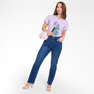 Jeans Clásico Tiro Medio Regular Mujer Geeps