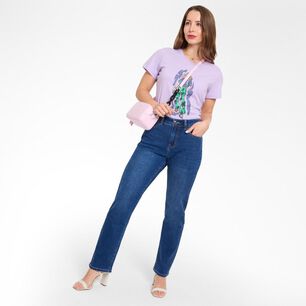 Jeans Cl&aacute;sico Tiro Medio Regular Mujer Geeps