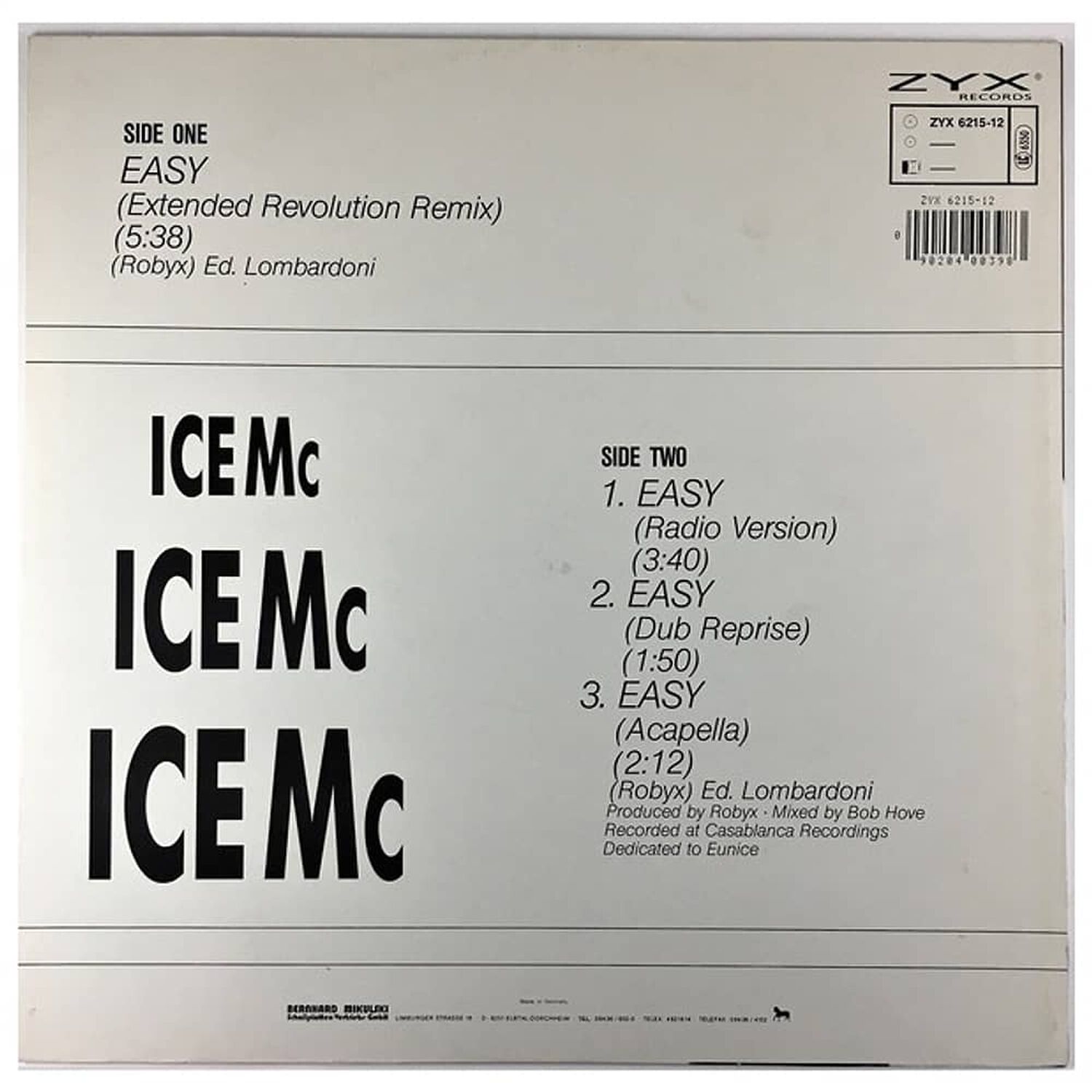 Ice Mc - Easy | 12" Maxi Single Vinilo Usado image number 1.0