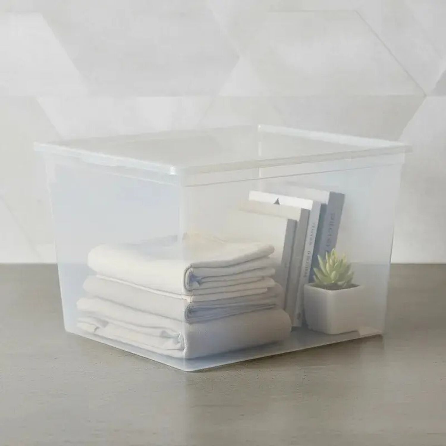 Caja Organizadora Almacenamiento Modubox 30 Lts Transparente Tapa Transparente image number 0.0