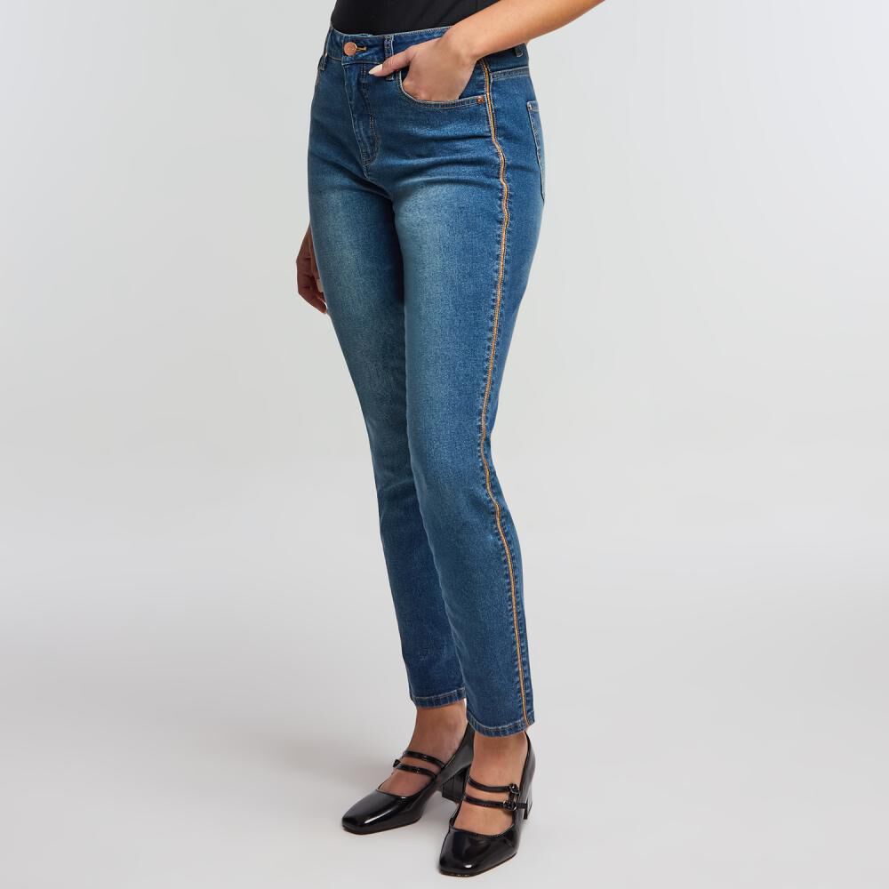 Jeans Focalizado Tiro Alto Skinny Mujer Kimera image number 2.0