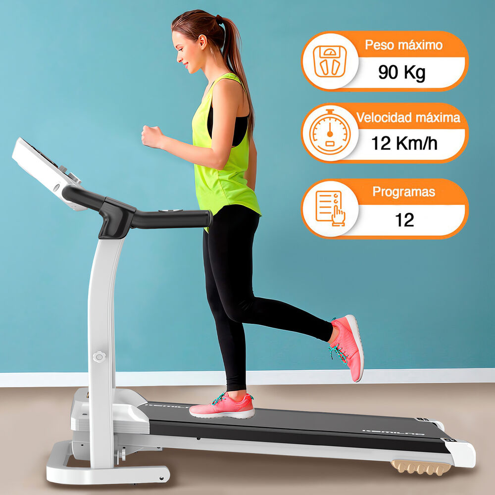 Trotadora Plegable M201 Bluetooth Blanco image number 1.0