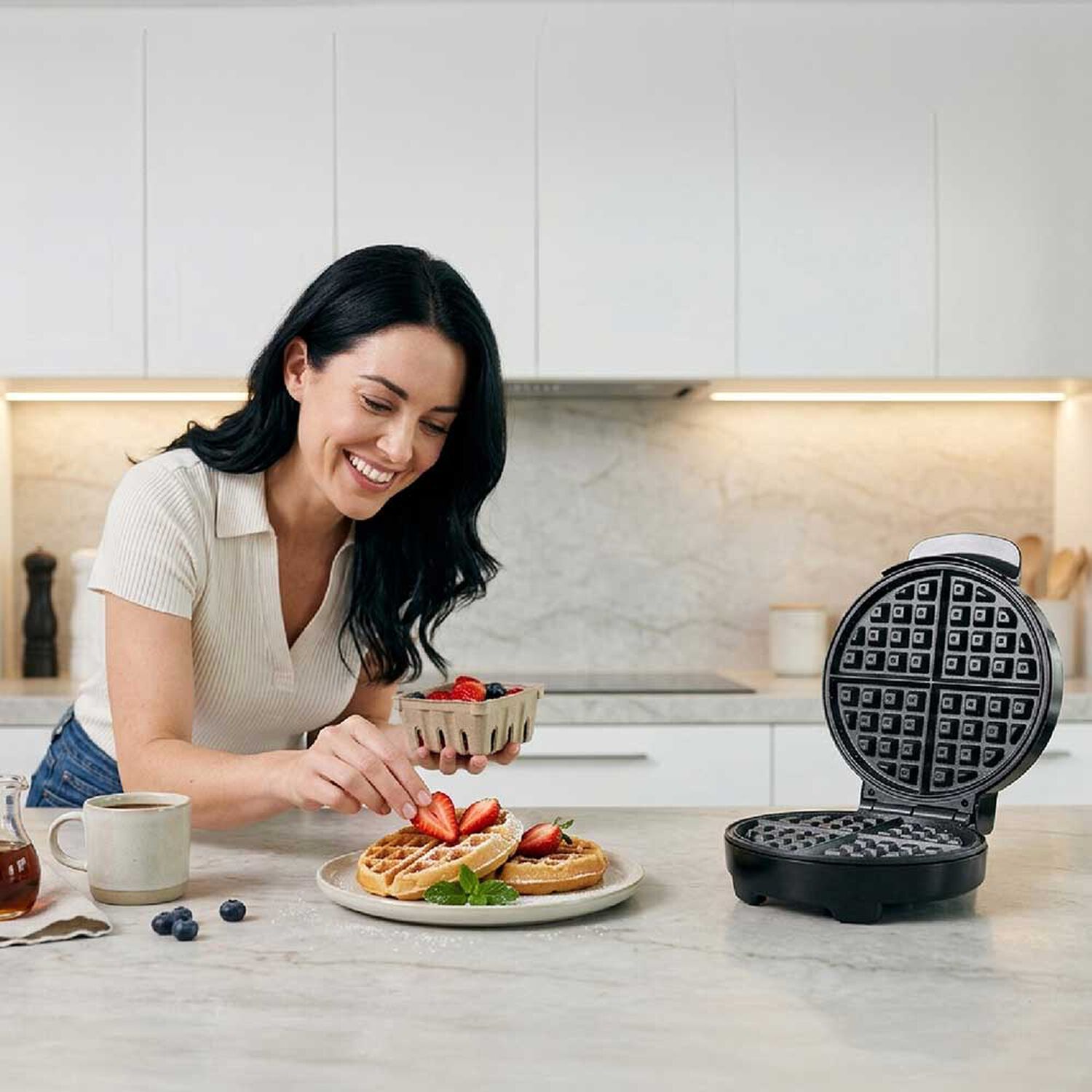 M&aacute;quina De Waffles Belgian Crisp Con Revestimiento De Cer&aacute;mica Antiadherente image number 6.0