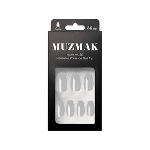 Muzmak - Uñas Press On Cool Gray Coffin 36 U.