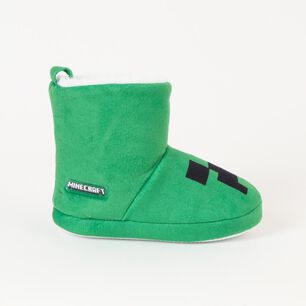 Pantufla Bota Ni&ntilde;o Minecraft Creeper Verde