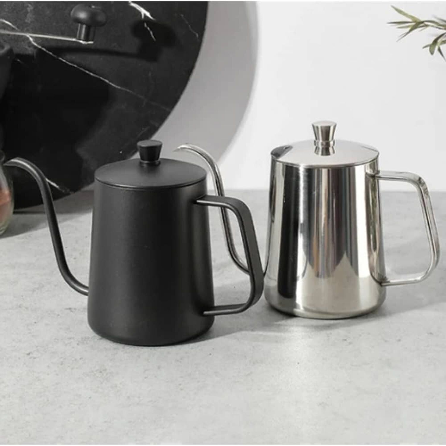 Tetera Cuello Cisne Negra 350 Ml Caf&eacute; Te De Acero Inoxidable image number 2.0