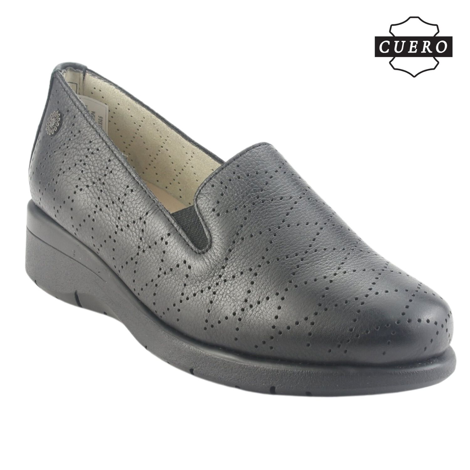 Mocasin De Cuero Chalada Mujer Cala-2 Negro Casual image number 3.0