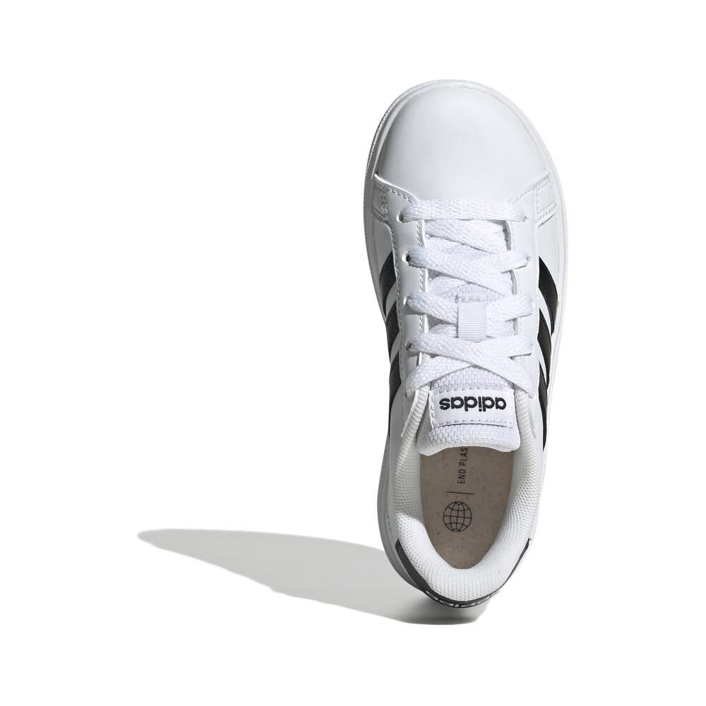 Zapatilla Infantil Unisex Adidas Grand Court Lifestyle Tennis Lace-up Blanco image number 5.0
