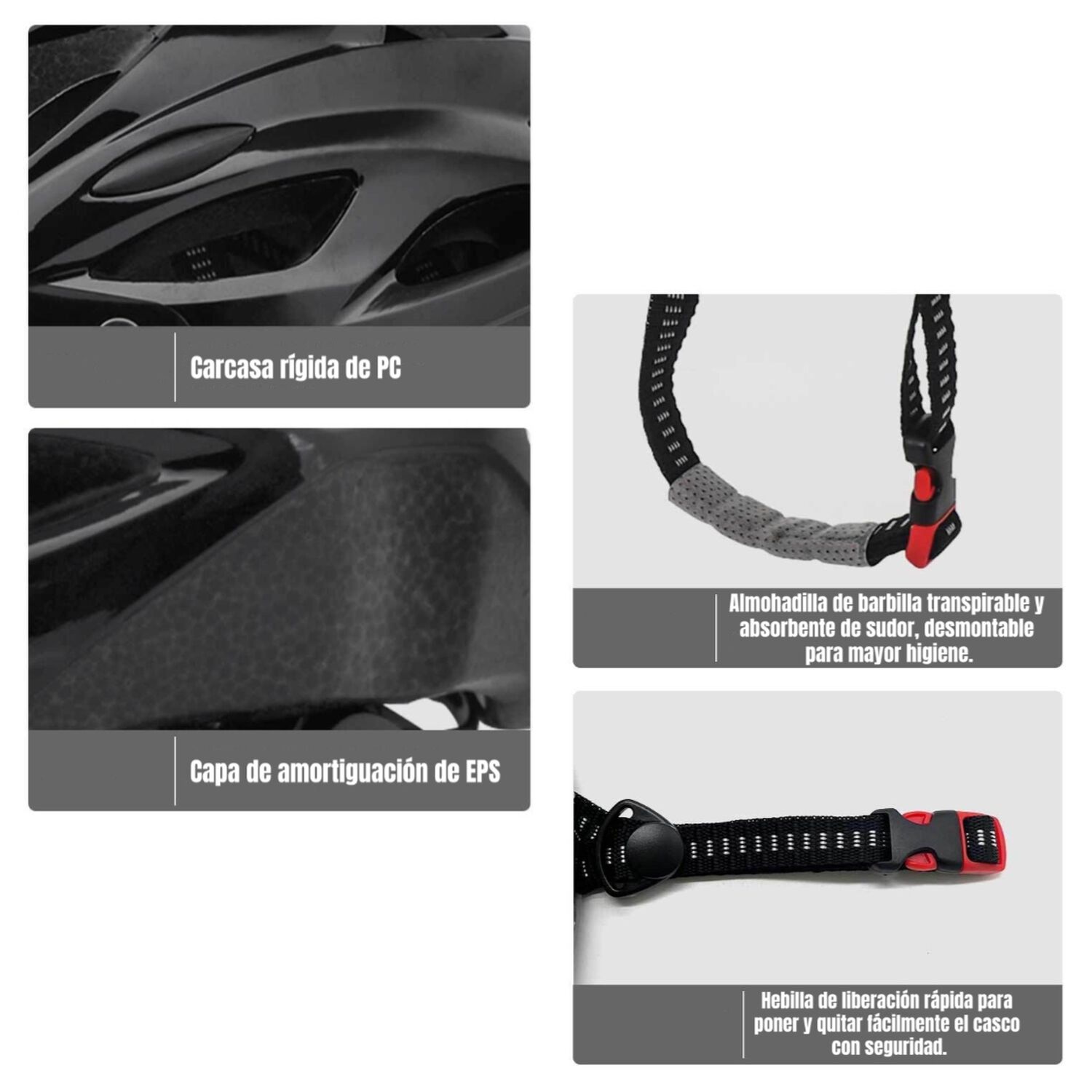 Casco Bicicleta Adulto Con Visera Magn&eacute;tica Negro Rs Antule image number 1.0