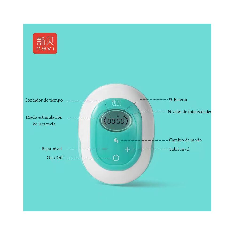 Extractor De Leche El&eacute;ctrico 9 Niveles Inalambrico Lubabycas image number 3.0