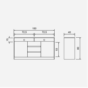 Rack Cic Colbun / 2 Puerta(s) / 3 Caj&oacute;n(es)