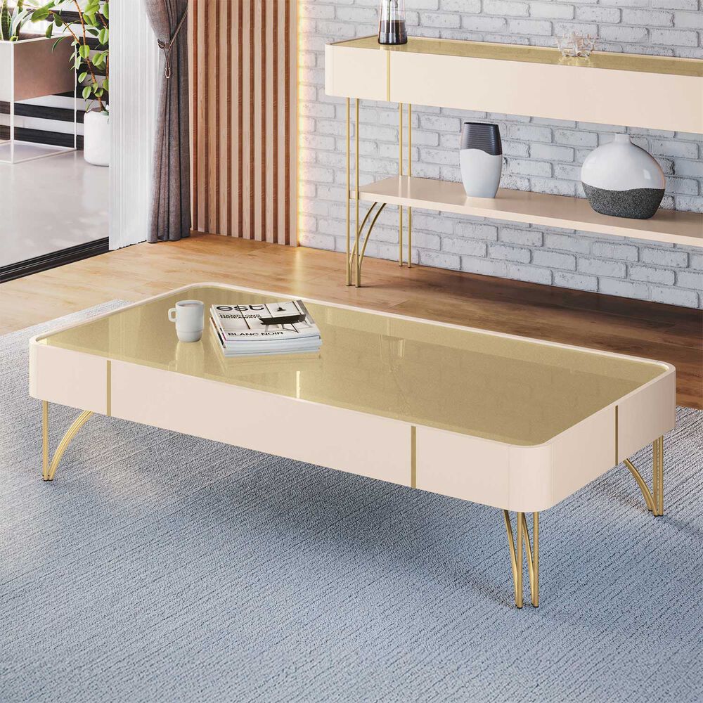 Mesa De Centro Doncella Off White Champagne image number 0.0