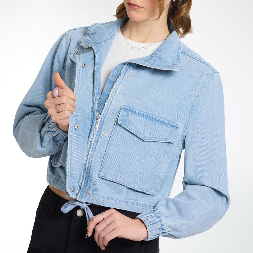 Chaqueta Crop Cargo Cuello Alto Mujer Freedom image number 4.0