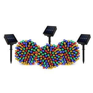 Set 3 Luces Guirnalda Navidad Solar 100 Led Rgb 10m Hogar Set 3 Luces Guirnalda Navidad Solar 100 Led Rgb 10m Hogar