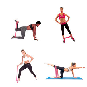 Set De Bandas El&aacute;sticas De Entrenamiento Rosado