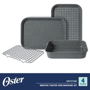 Set Bandejas Y Moldes Para Hornear Acero Al Carbono Antiadherente Greystone / 4 Piezas